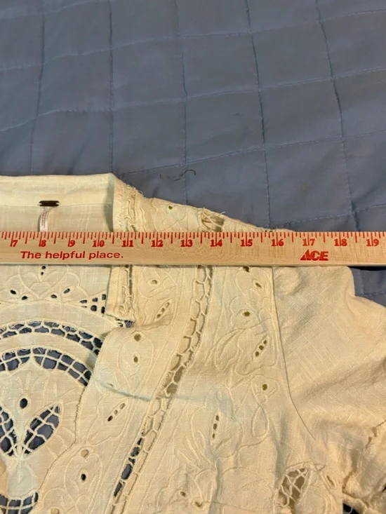 Free People dreamland cutwork mini dress size 10 - Picture 7 of 15